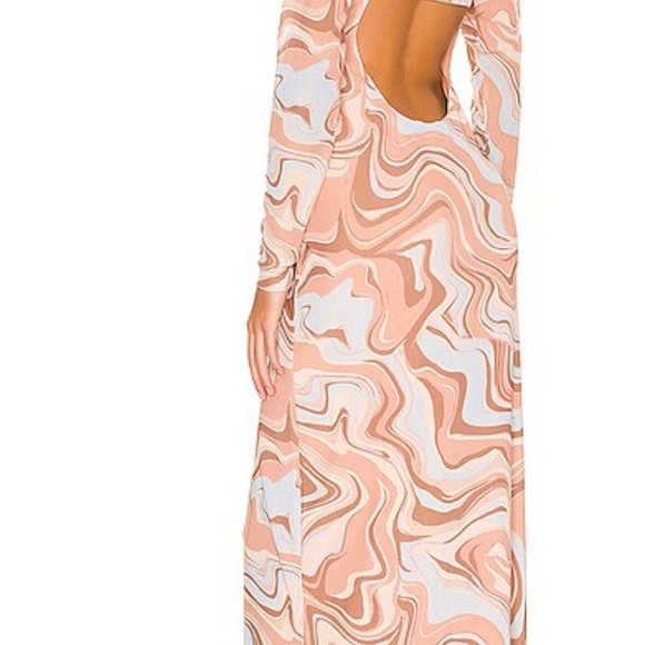 AFRM Alcove Long Sleeve Mesh Maxi Dress size: M - Picture 2 of 5